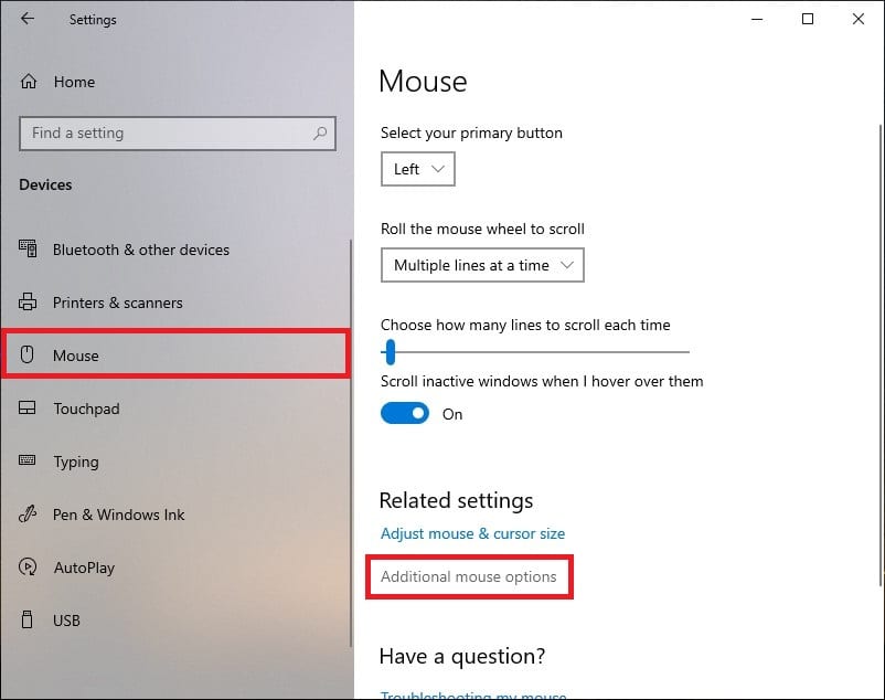 How to Turn off Mouse Acceleration in Windows 10