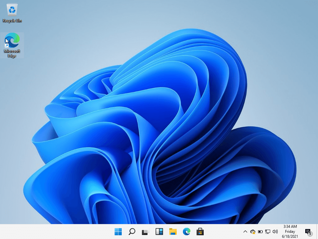 Windows 11 Home Screen