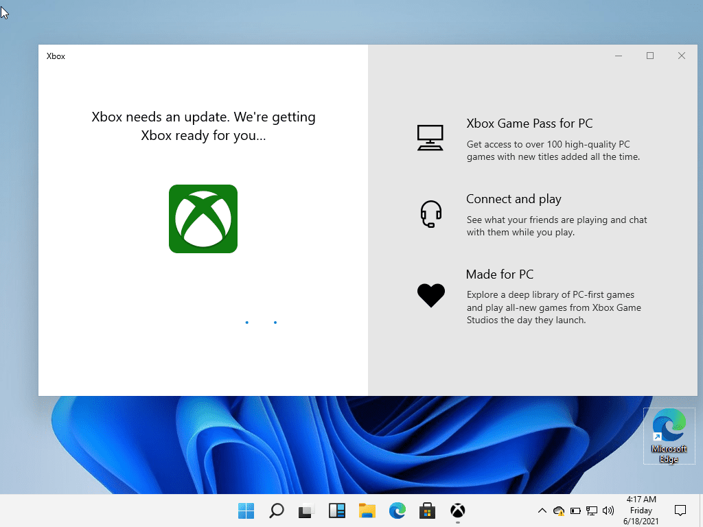 Windows 11 Xbox app