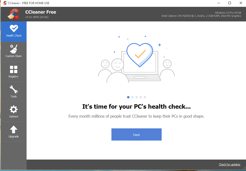 Health check section