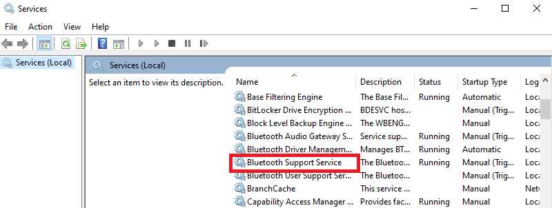 bluetooth support service