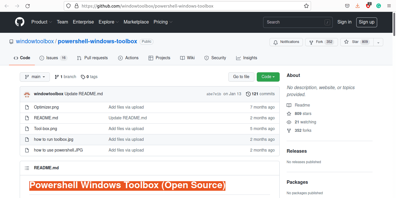 powershell windows toolbox (open source)