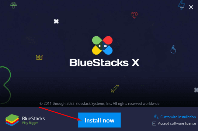Clicking on "Install Now"